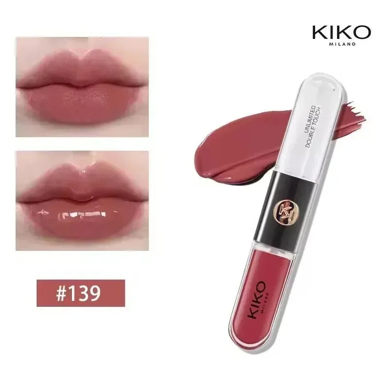KIKO Ruj Dublu cu Oglindă & Lip Gloss Transparent