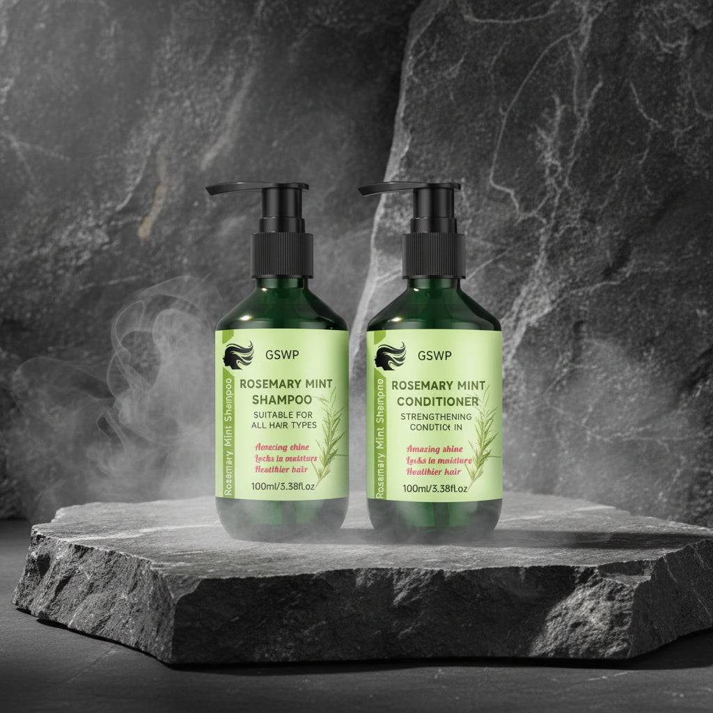GSWP Set Șampon & Balsam Rozmarin & Mentă 200ml – Întărire, Hidratare & Creștere Păr
