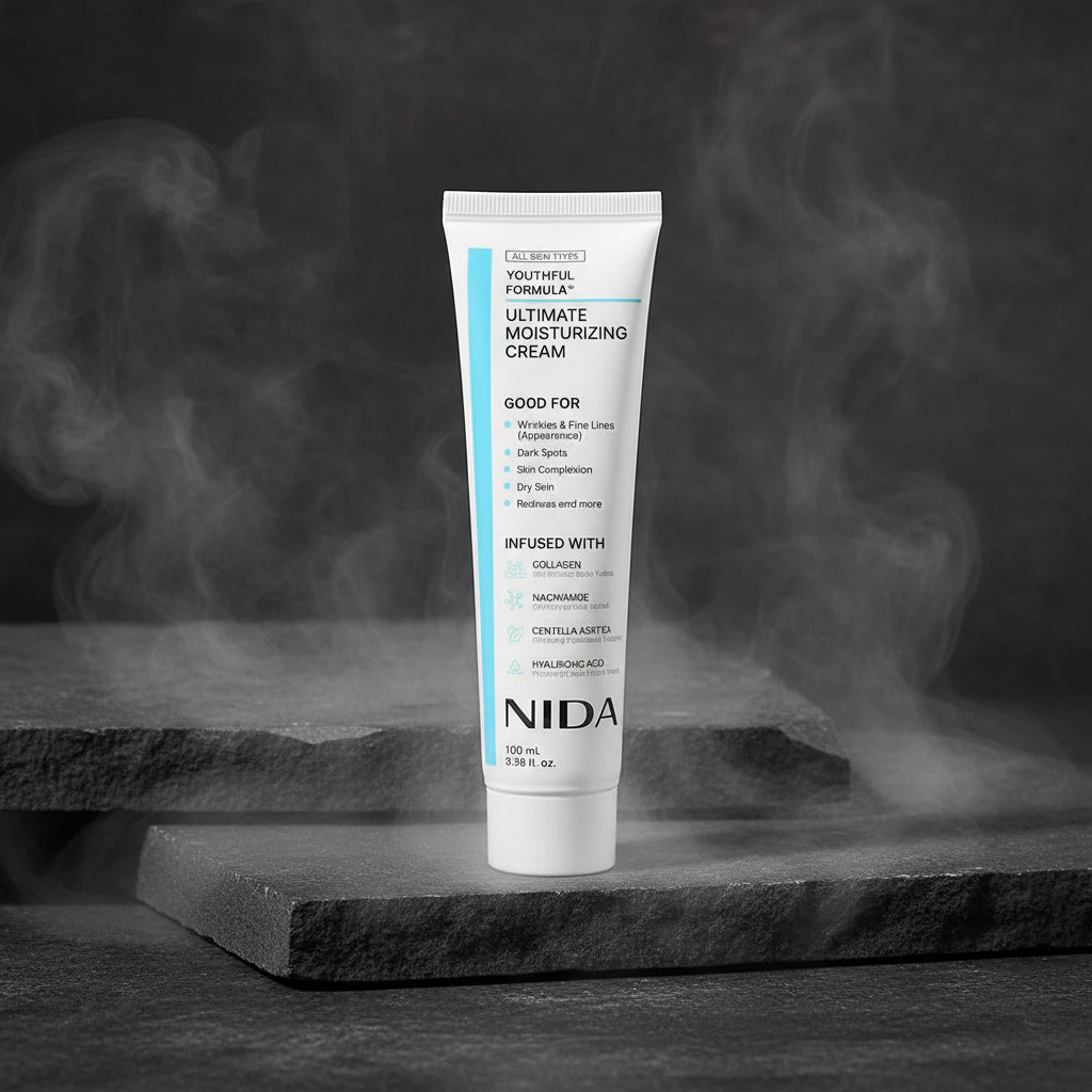 NIDA Moisturizing Cream 50ml – Cremă Hidratantă cu Extract Centella Asiatica | Anti-Rid, Fermitate & Calmare | Fără Alcool | Unisex