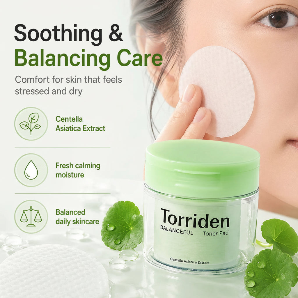 Torriden Balanceful Cica Toner Pads 60 buc