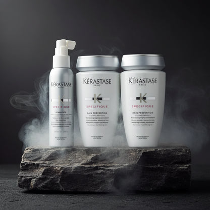 Kérastase Anti-Chute Set 3 Produse – Șampon 250ml x2 + Spray Întărire 125ml | Anti-Cădere | Made in France | CPNP