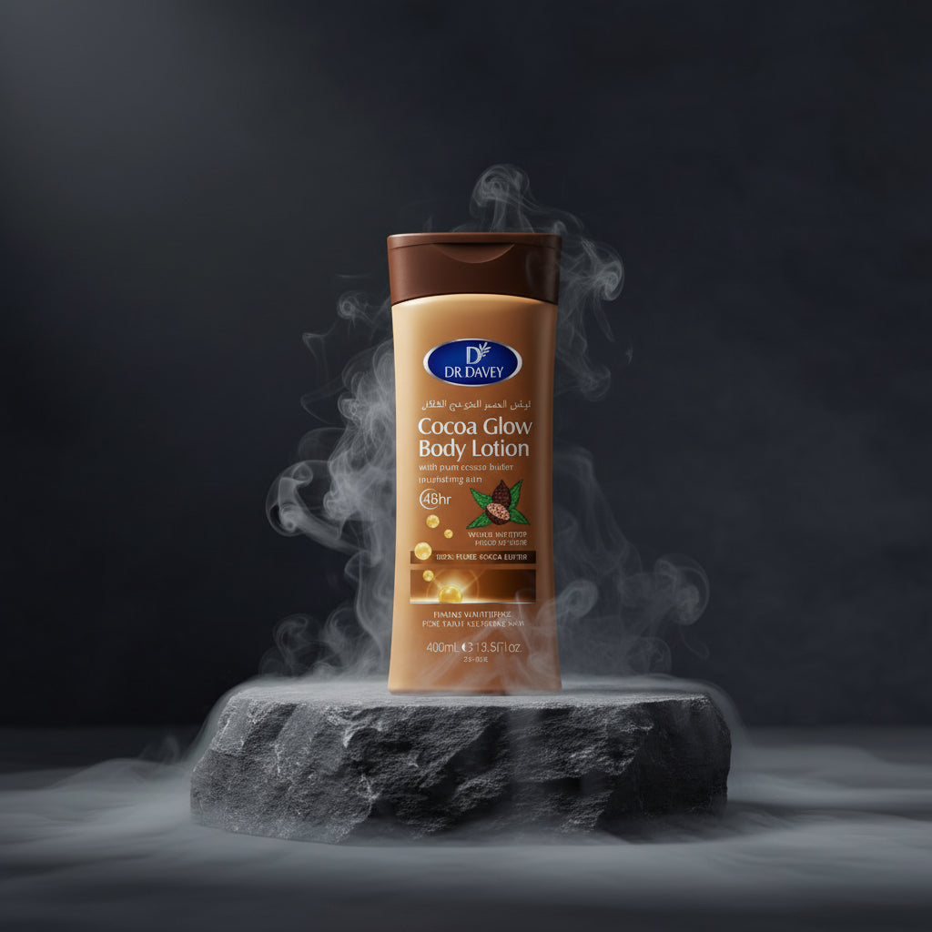 DR.DAVEY 13.53Ounce Cocoa Butter Body Lotion - Unisex Food Flavor No Alcohol Nourishing Moisturizing Cream for All Skin Types