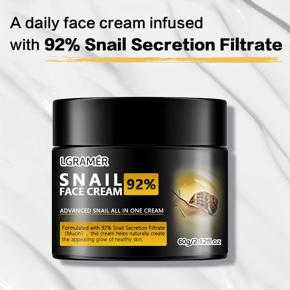 LGRAMER Cremă Facială cu Mucină de Melc & Colagen