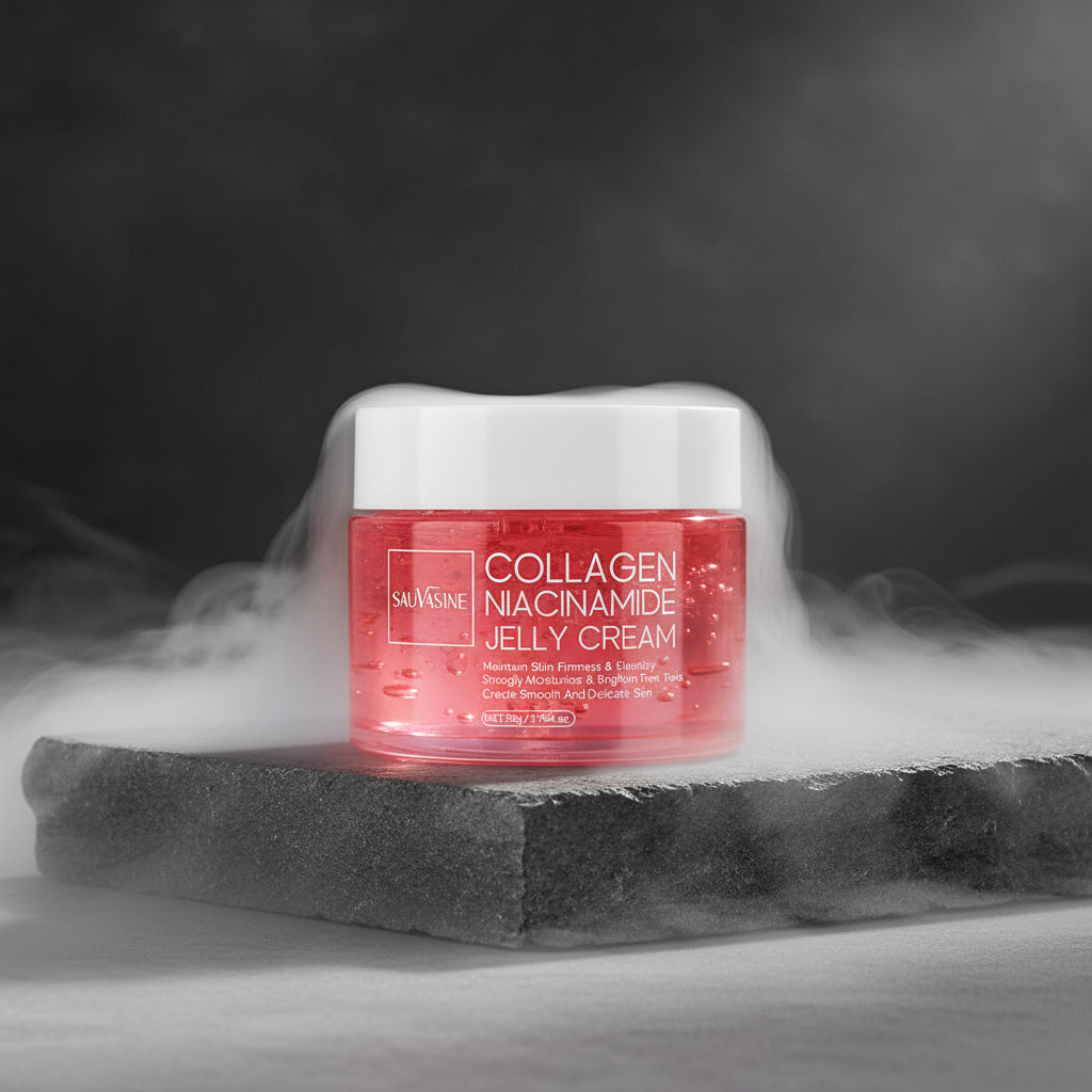 Collagen Jelly Cream 50g – Niacinamidă & Colagen Hidrolizat | Întărire Barieră, Hidratare 24H & Luminozitate | Pori Minimizați
