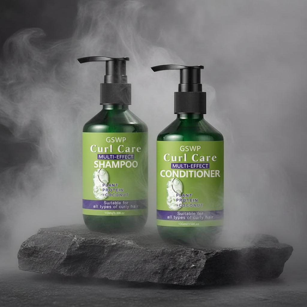 GSWP Curly Hair Set 200ml – Șampon & Balsam pentru Păr Creț | Hidratare Profundă & Definire Bucle | CPNP