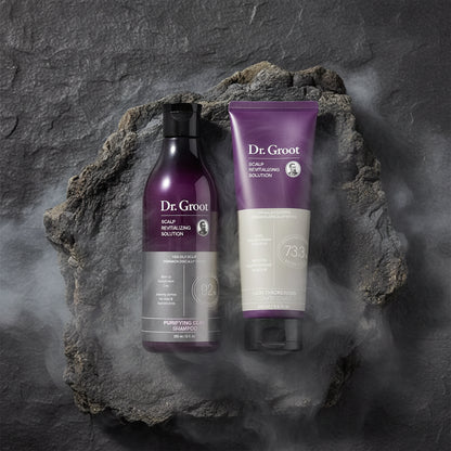 Dr.Groot Anti Hair Loss Șampon & Balsam Volumizant Set – Anti-Cădere, Anti-Mătreață & Oil-Control | 385ml + 250ml