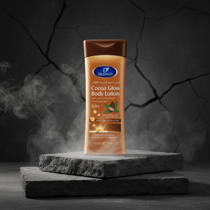 DR.DAVEY 13.53Ounce Cocoa Butter Body Lotion - Unisex Food Flavor No Alcohol Nourishing Moisturizing Cream for All Skin Types