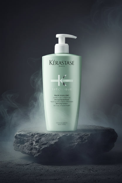 Kérastase Spécifique Bain Divalent Șampon 500ml – Scalp Gras & Lungimi Uscate | Echilibru & Purificare | Made in France