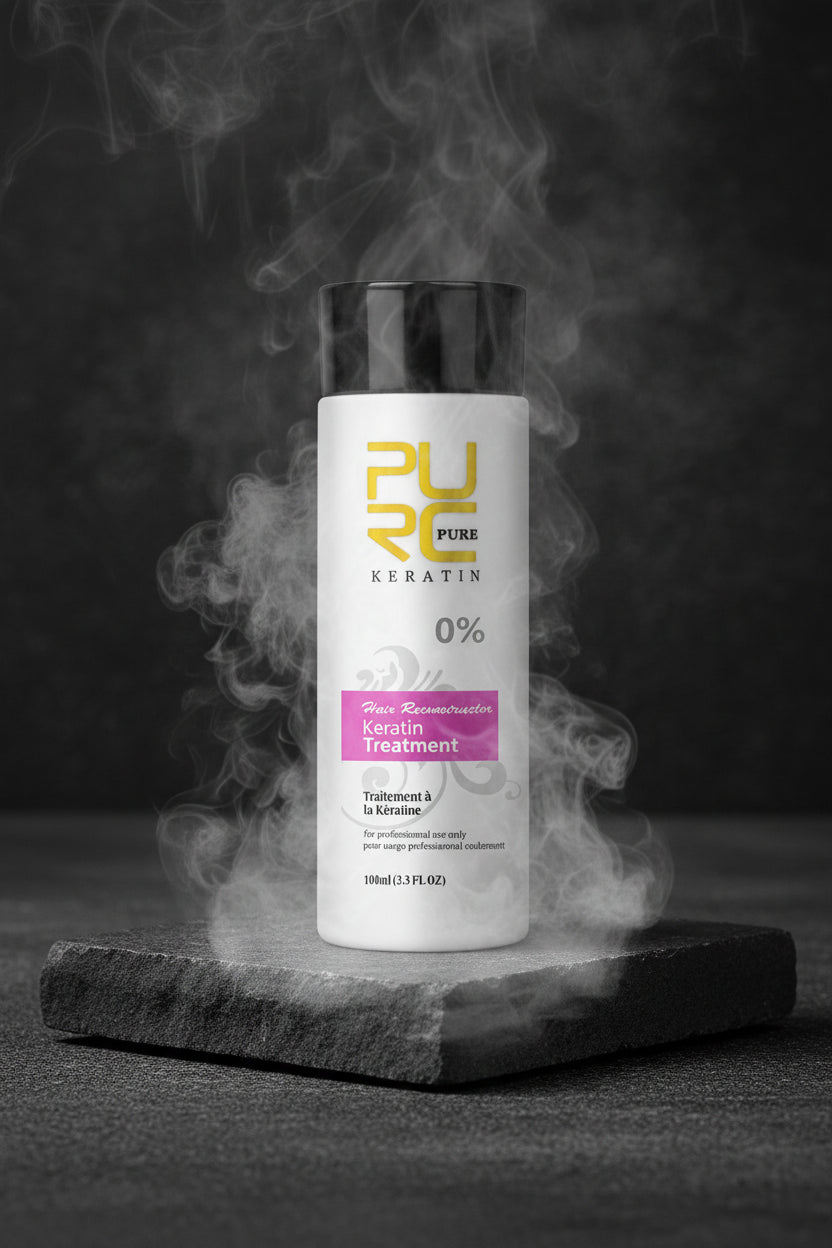 PURC Keratin Treatment Brazilian 100ml – Îndreaptă Părul Ondulat & Creț | Efect 3-4 Luni | 4 Concentrații