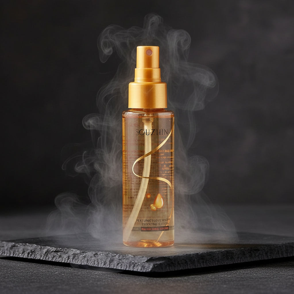 OUZHINI Spray Ulei Parfumat Păr 100ml – Anti-Frizz, Luciu & Parfum Persistent | Îngrijire Profundă