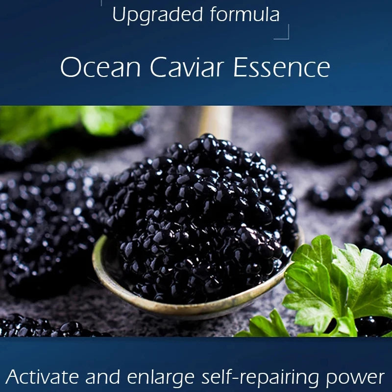 Caviar Eye Cream 20g + Face Serum 30ml – Set Anti-Rid, Anti-Cercănă & Fermitate | Esență Caviar & Acid Hialuronic | CPNP
