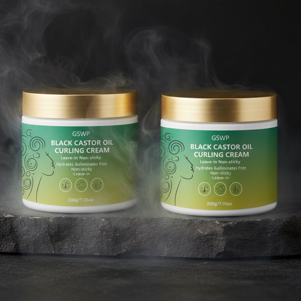 GSWP Black Castor Oil Curl Styling Cream – Cremă Styling Păr Creț cu Ulei de Ricin Negru | 200g/400g | CPNP