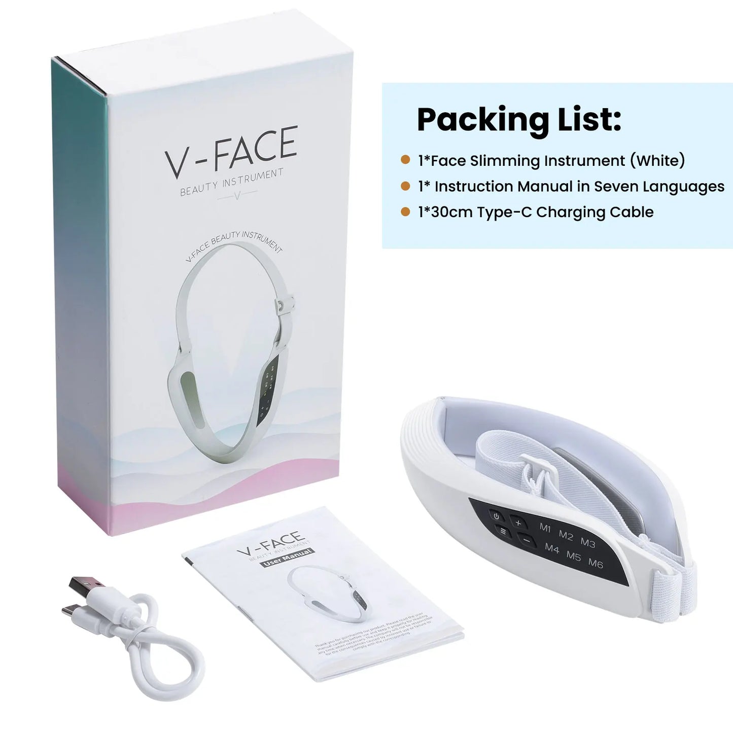 EMS V-Face Lifting Device – Electric Facial Massager for Firming Skin