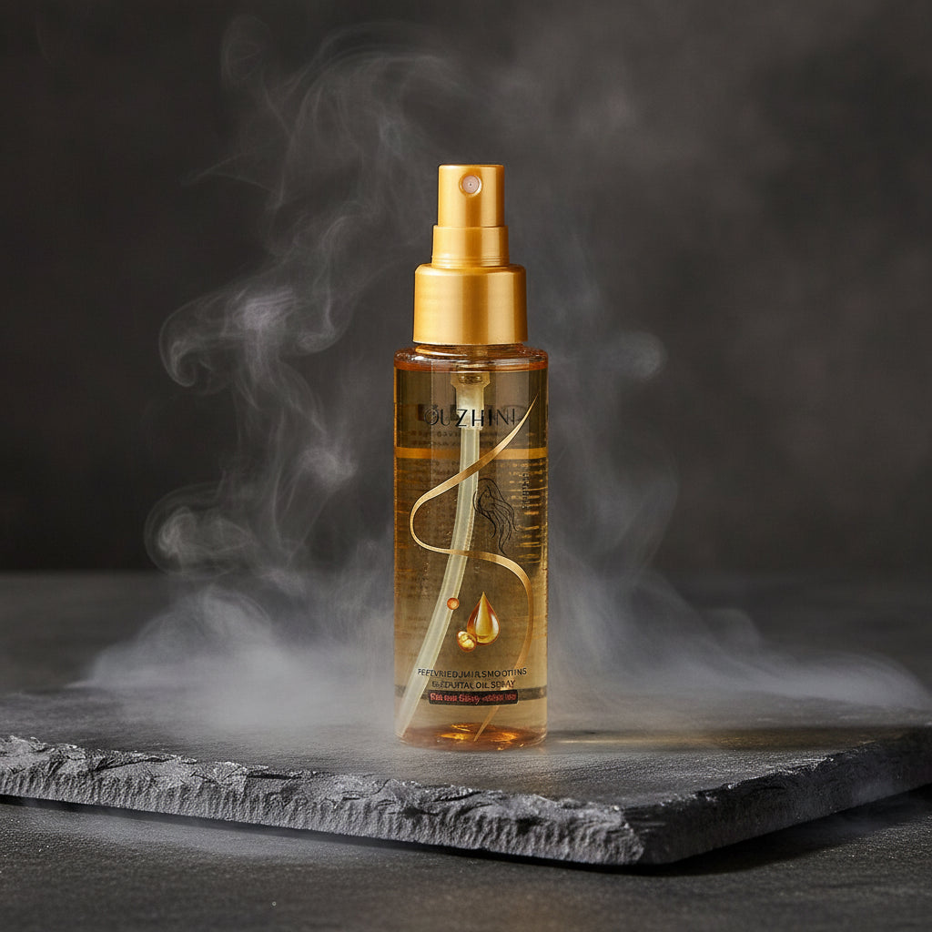 OUZHINI Spray Ulei Parfumat Păr 100ml – Anti-Frizz, Luciu & Parfum Persistent | Îngrijire Profundă