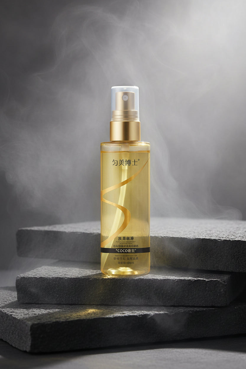 Spray Ulei Păr Anti-Frizz Parfumat – Ușor, Non-Gras, pentru Păr Vopsit & Permanent | Lungă Durată
