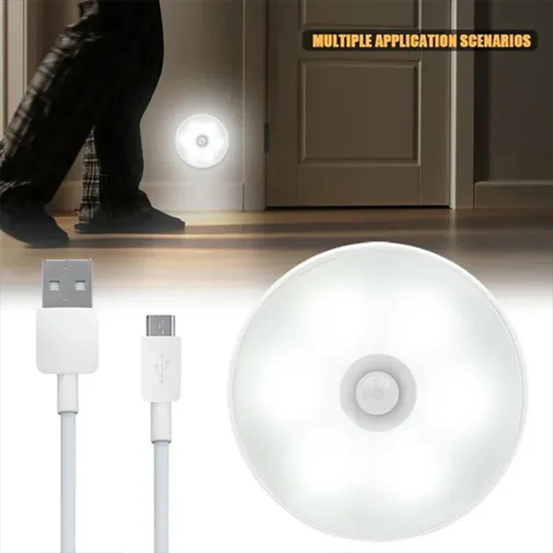 USB Rechargeable Motion Sensor LED Night Light – Smart Closet & Hallway Light