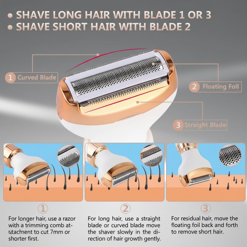 Women’s Electric Body Epilator – Bikini Trimmer & Facial Hair Remover