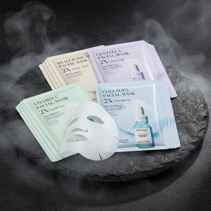 20pcs BIOAQUA Centella Collagen Face Mask Moisturizing Refreshing Sheet Masks Hyaluronic Acid Facial Mask Skin Care Products