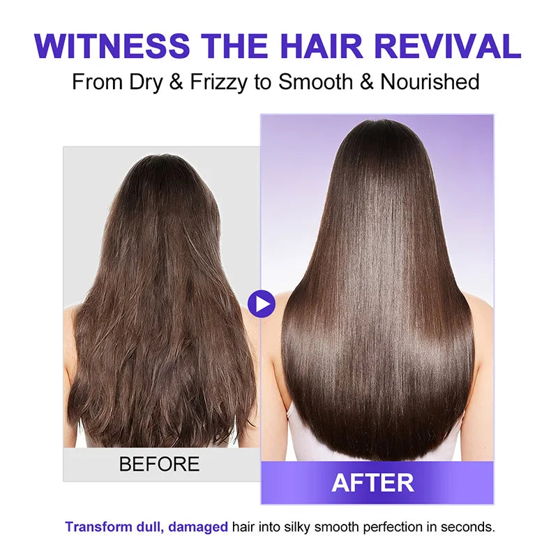PURC Cremă Leave-In cu Keratină & Peptide – Reparare Păr Deteriorat, Strălucire & Netezire | 100ml
