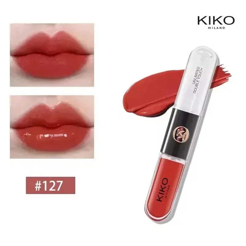 KIKO Ruj Dublu cu Oglindă & Lip Gloss Transparent