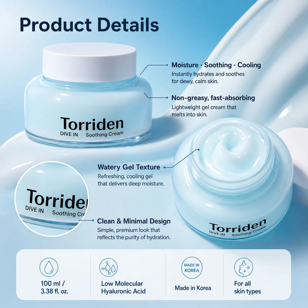 Torriden Cremă Hidratantă cu Acid Hialuronic 100g