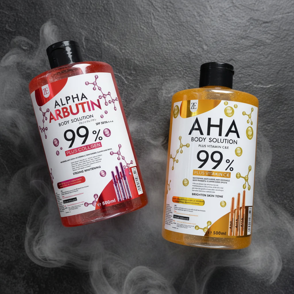 AHA + Arbutin Body & Face Serum Water 500ml – Exfoliere, Hidratare & Luminozitate | Oil-Control | CPNP