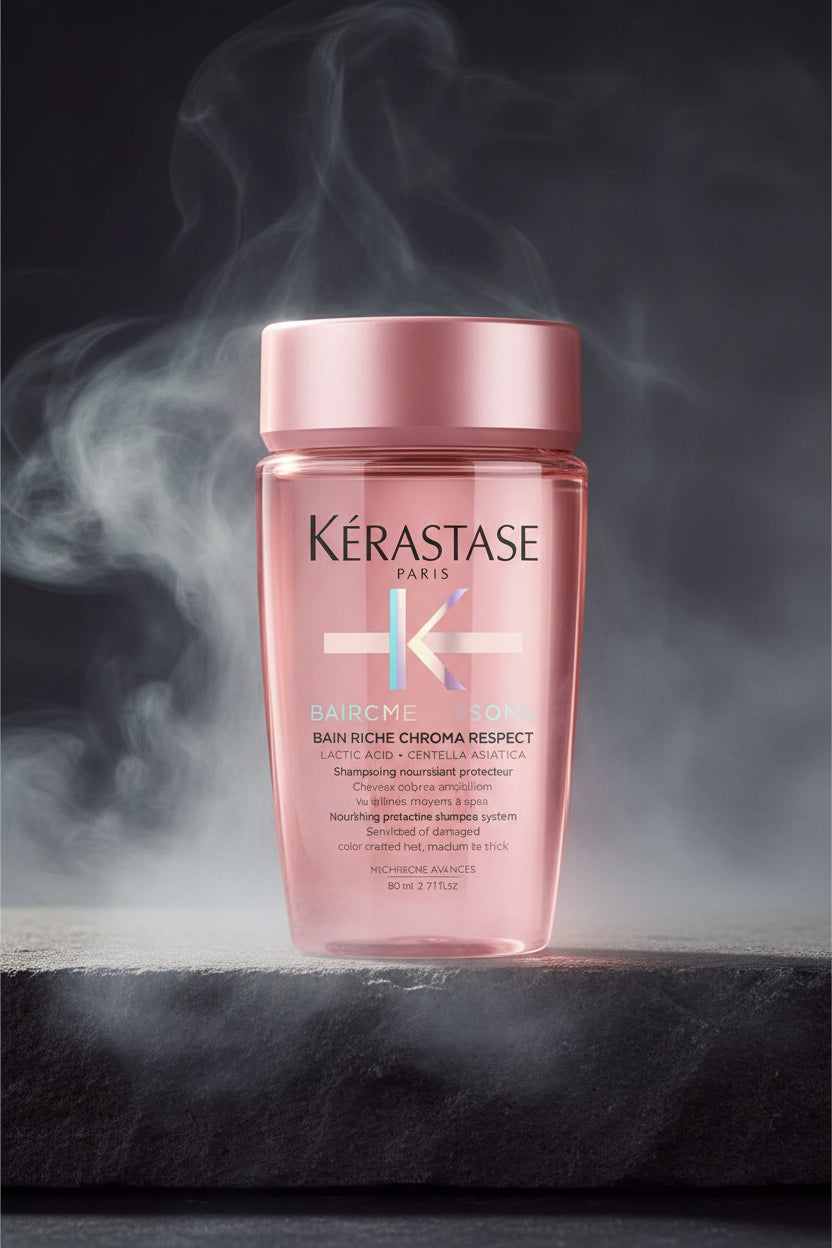 Kérastase Chroma Absolu Bain Riche Chroma Respect Șampon 80ml – Păr Vopsit Gros & Deteriorat | Protecție Culoare & Anti-Frizz | Made in France