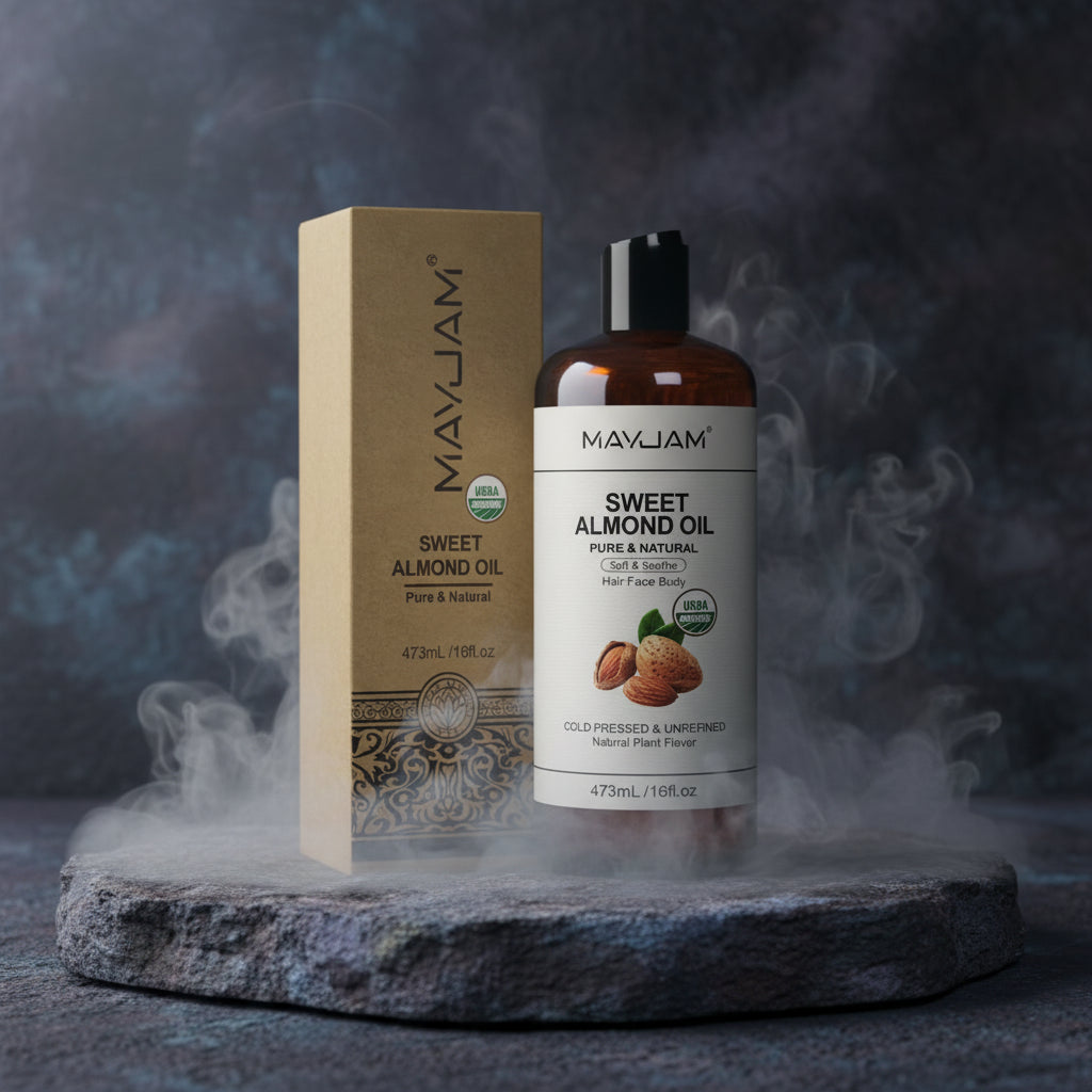 MAYJAM Ulei Vegetal Pur 473ml – Argan, Jojoba, Cocos, Migdale & Mai Mult | Ten, Păr & Corp