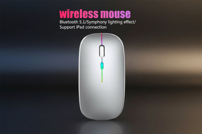 RGB Wireless Bluetooth Mouse – Rechargeable Silent Click