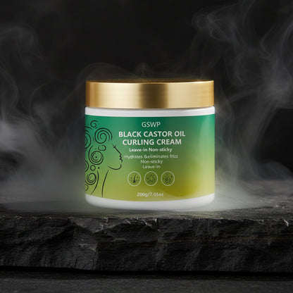 GSWP Black Castor Oil Curl Styling Cream – Cremă Styling Păr Creț cu Ulei de Ricin Negru | 200g/400g | CPNP