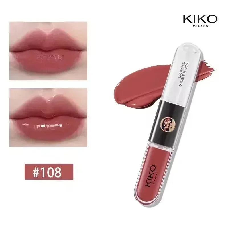 KIKO Ruj Dublu cu Oglindă & Lip Gloss Transparent