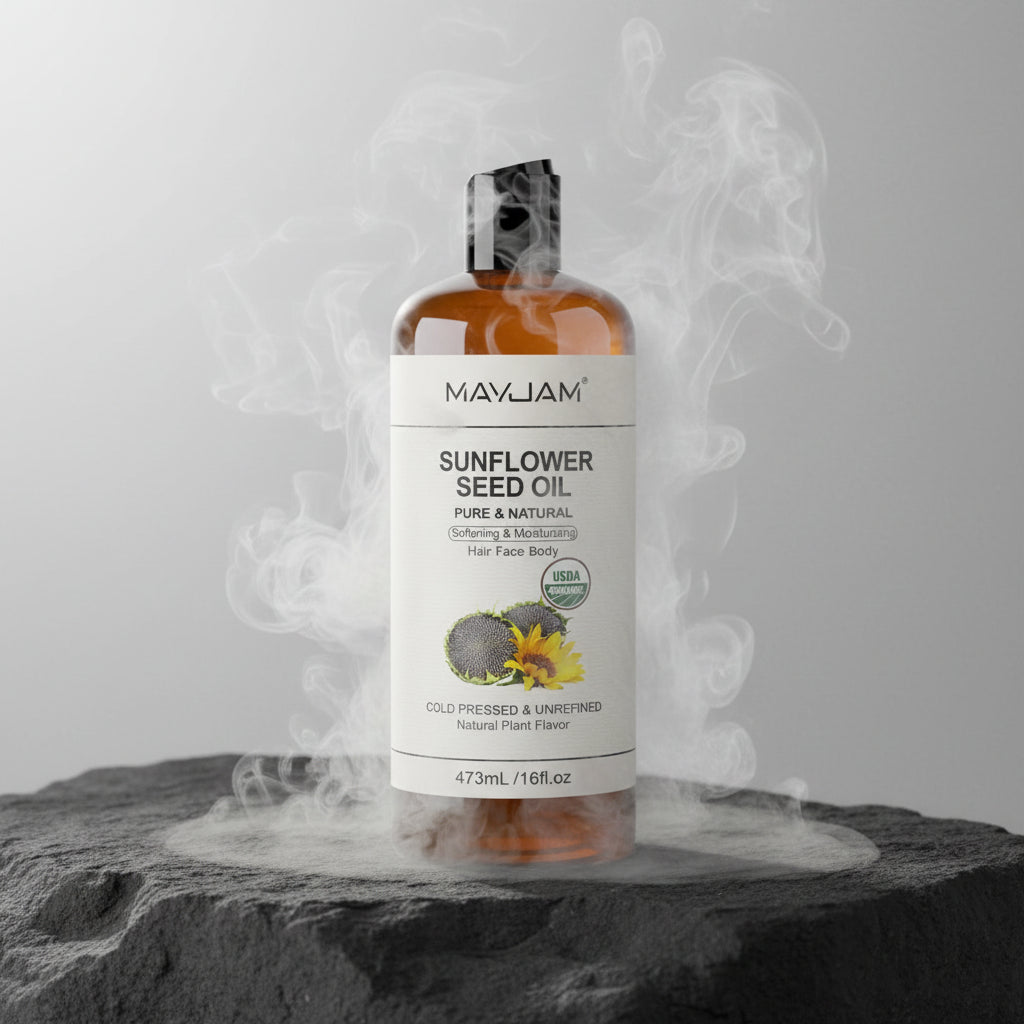 MAYJAM Ulei Vegetal Pur 473ml – Argan, Jojoba, Cocos, Migdale & Mai Mult | Ten, Păr & Corp