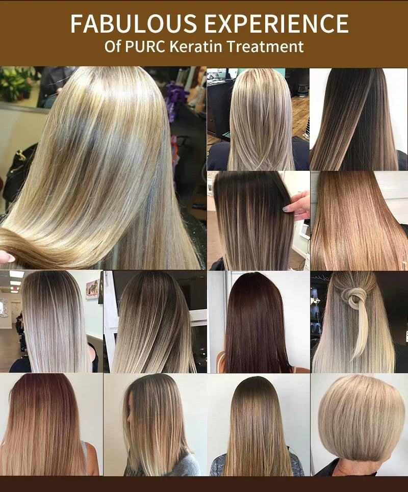 PURC Brazilian Keratin Treatment 1000ml – Tratament Profesional Salon | 4 Concentrații | Efect 3 Luni