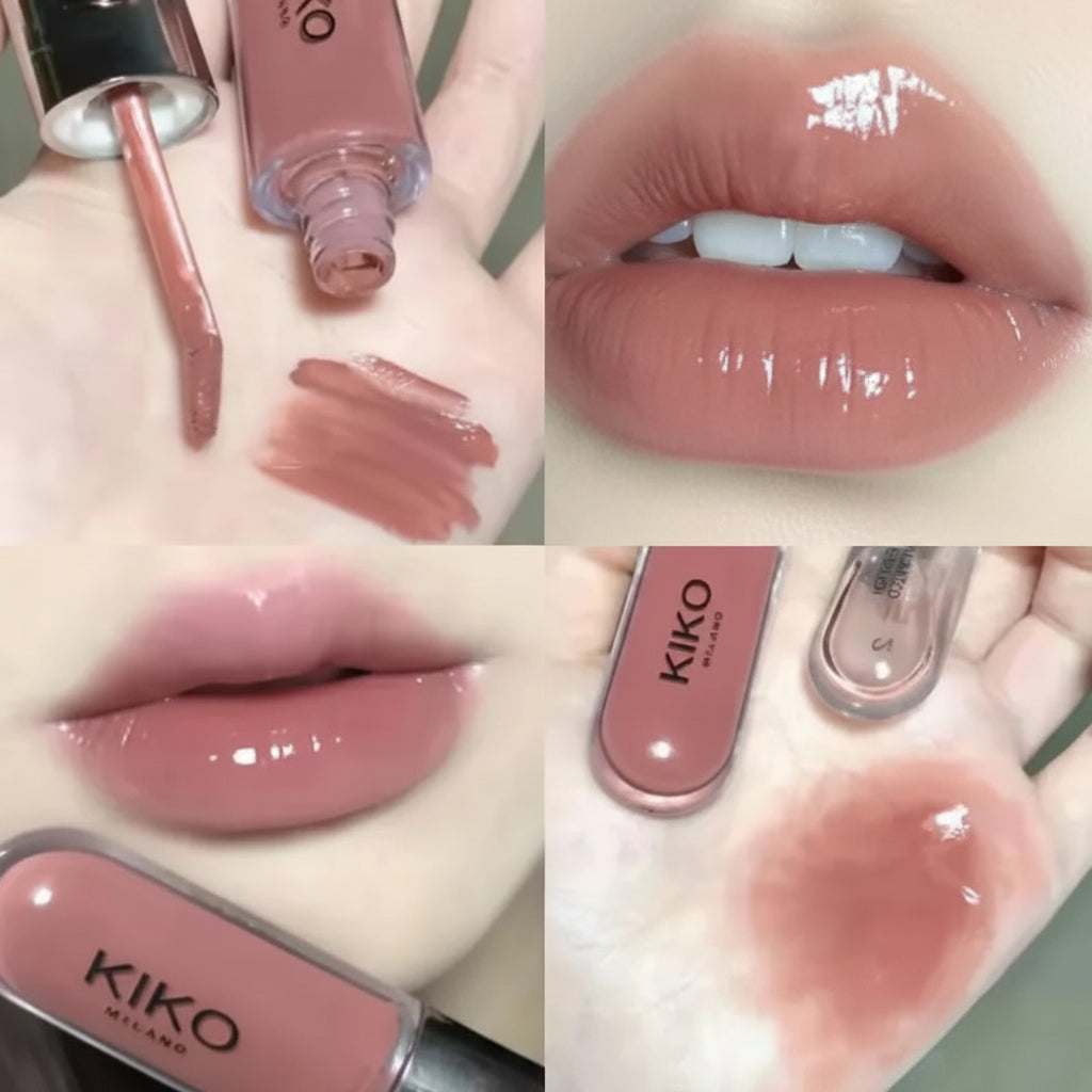 KIKO Ruj Dublu cu Oglindă & Lip Gloss Transparent