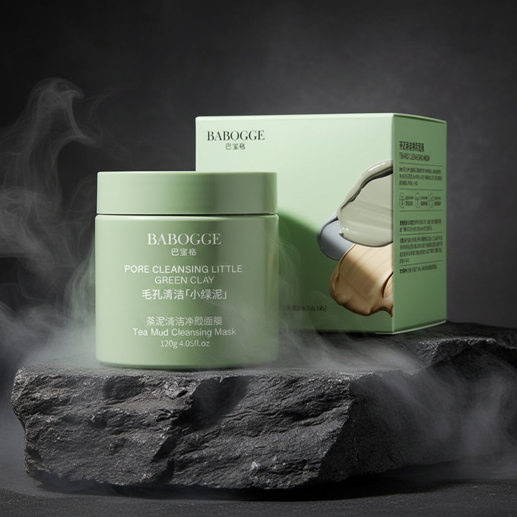 BABOG Tea Mud Cleansing Mask 120g – Mască Nămol cu Ceai | Puncte Negre, Pori & Luminozitate | CPNP