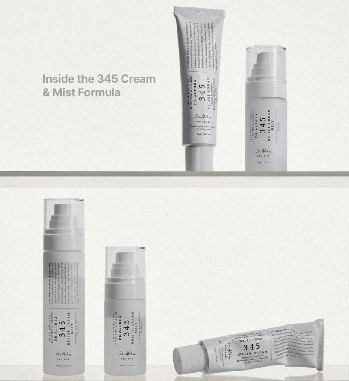 Dr.Althea – Gamă Completă Coreeană | Cremă Relief, Whitening, PDRN & Mist | 7 Variante