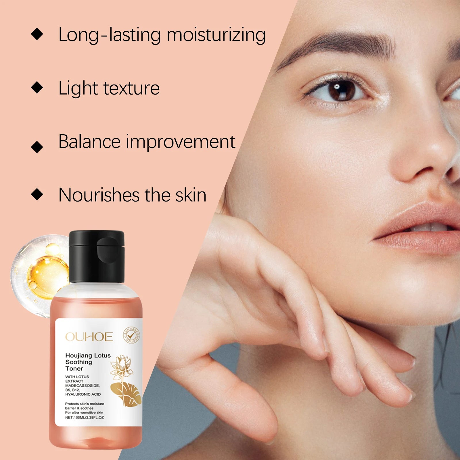 Toner cu Extract de Lotus & Centella Asiatica – Calmare, Hidratare & Minimizare Pori | 100ml