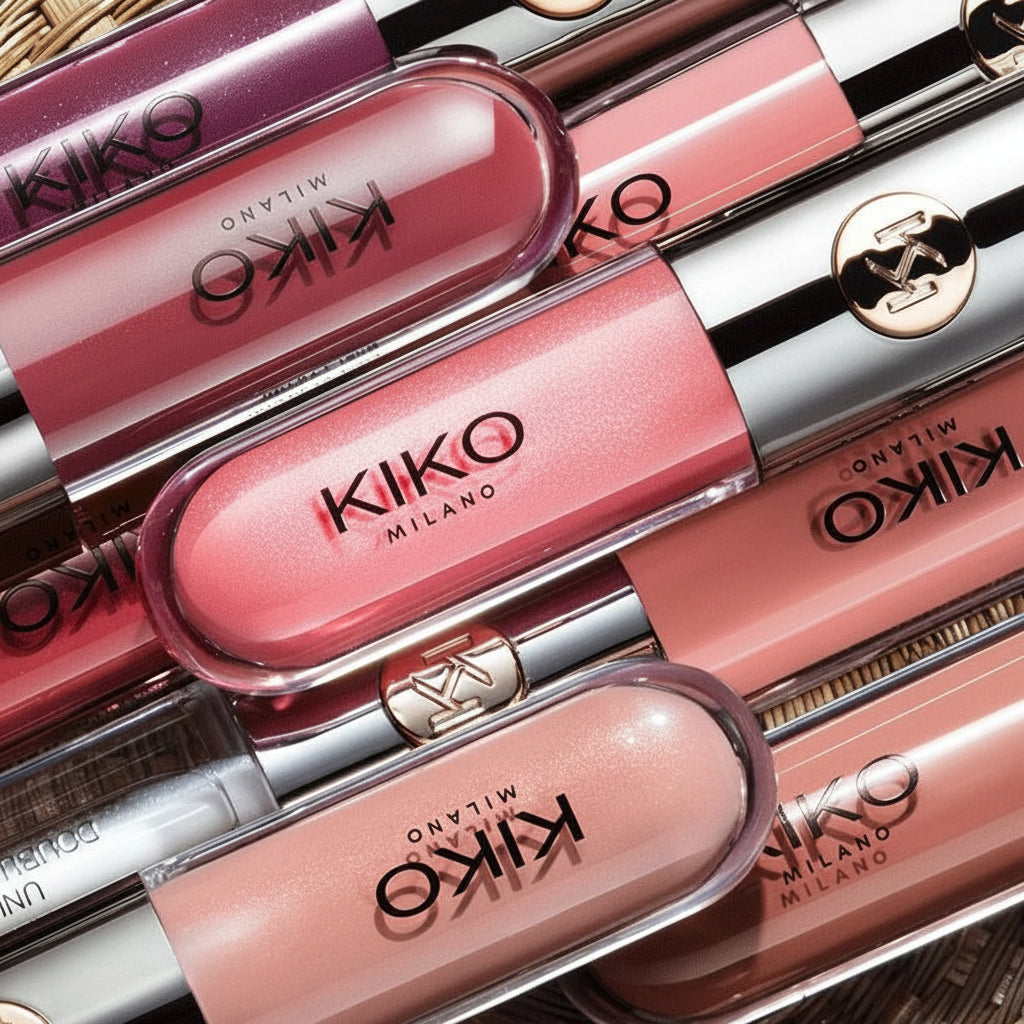 KIKO Ruj Dublu cu Oglindă & Lip Gloss Transparent