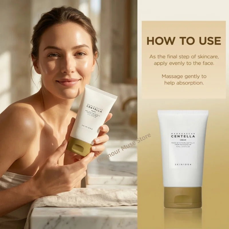 Skin1004 Madagascar Centella Cream Facial Moisturizer for Soothing Cream,Hydrating,Strengthening The Skin Korean Skincare