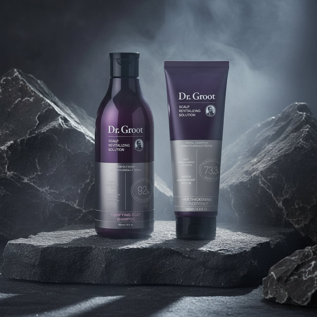 Dr.Groot Anti-Hair Loss Șampon & Balsam Set – Anti-Cădere, Anti-Mătreață & Hidratare | 385ml + 250ml