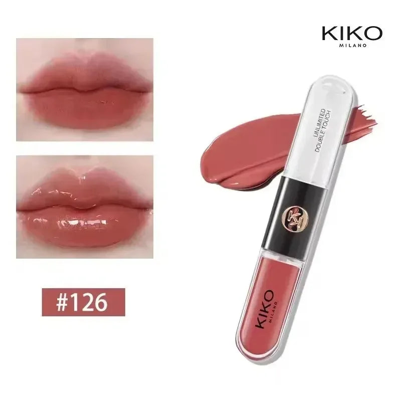 KIKO Ruj Dublu cu Oglindă & Lip Gloss Transparent