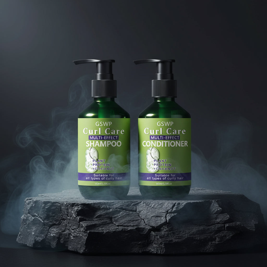 GSWP Curly Hair Set 200ml – Șampon & Balsam pentru Păr Creț | Hidratare Profundă & Definire Bucle | CPNP