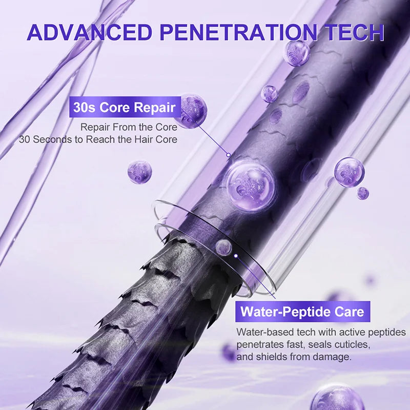 PURC Cremă Leave-In cu Keratină & Peptide – Reparare Păr Deteriorat, Strălucire & Netezire | 100ml
