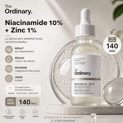 Ser Față The Ordinary Niacinamide 10% + Zinc 1% 30ml – Pori Reduși, Ten Luminos & Control Sebum