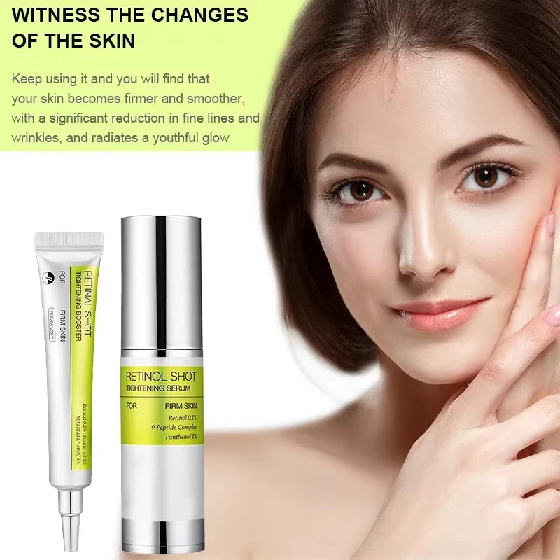 Korean Skincare Retinol Shot – Cremă Ochi Fermitate, Ser Retinol & Esență | Anti-Rid, Fermitate & Luminozitate | Feminin