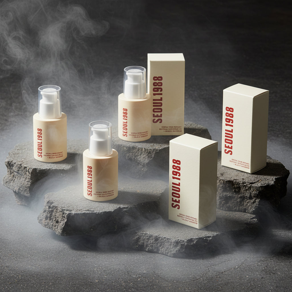 Korean 1988 Retinal Liposom Ser Anti-Îmbătrânire – Ginseng Negru, Niacinamidă, Vitamina C & 3 Peptide