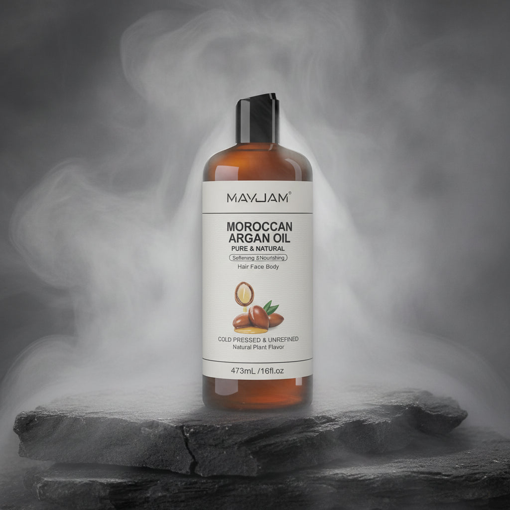 MAYJAM Ulei Vegetal Pur 473ml – Argan, Jojoba, Cocos, Migdale & Mai Mult | Ten, Păr & Corp