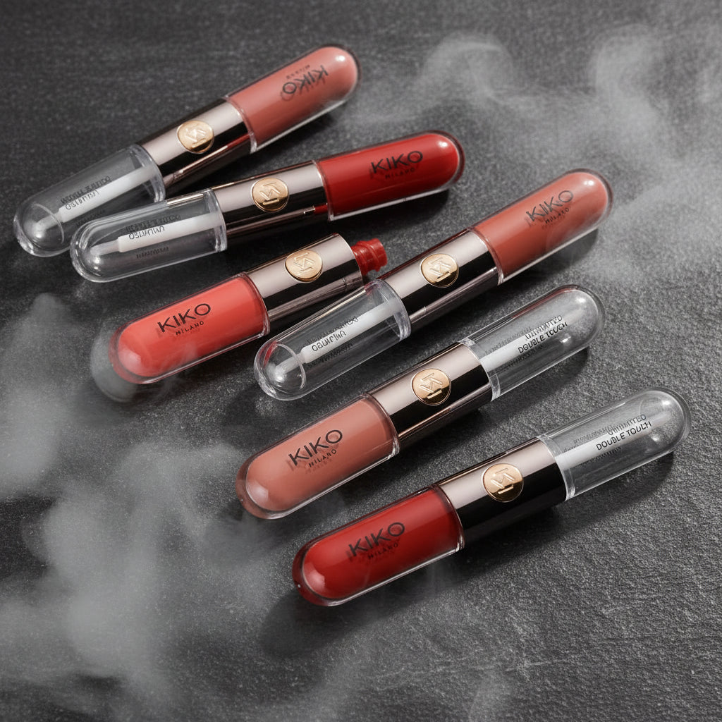 KIKO Ruj Dublu cu Oglindă & Lip Gloss Transparent