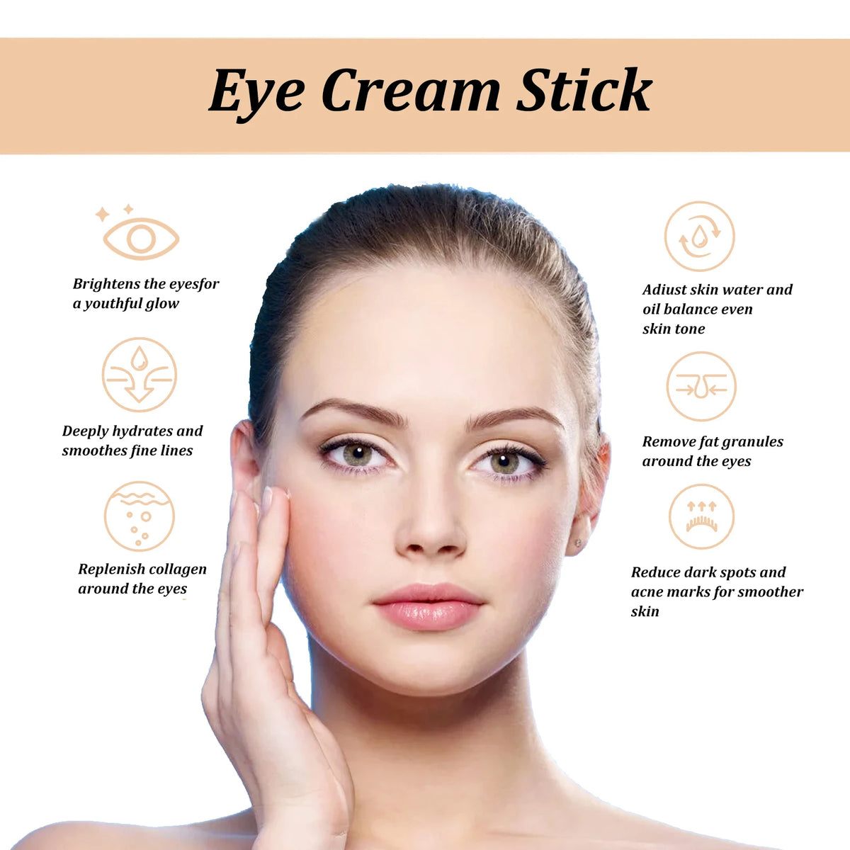 Hoygi Snail Eye Cream Stick cu Retinol, Colagen & Mucină de Melc