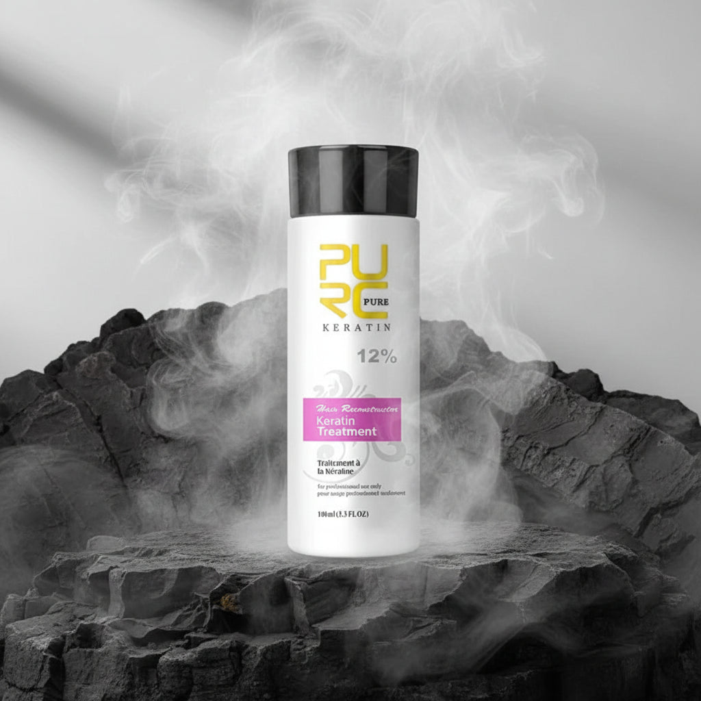 PURC Keratin Treatment Brazilian 100ml – Îndreaptă Părul Ondulat & Creț | Efect 3-4 Luni | 4 Concentrații